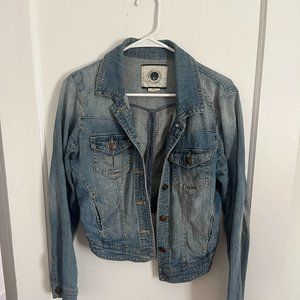 Anthropologie Daughters of Liberation Cropped Denim Jacket Size Small